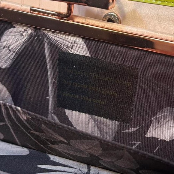 Ted Baker Chartreuse Clutch with Gold Clasp - Picture 6 of 8